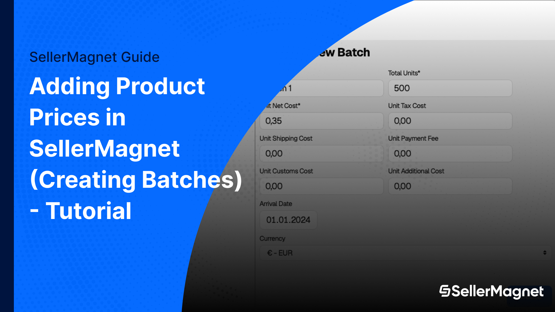 Lägga till produktpriser i SellerMagnet (skapa batcher) - Guide