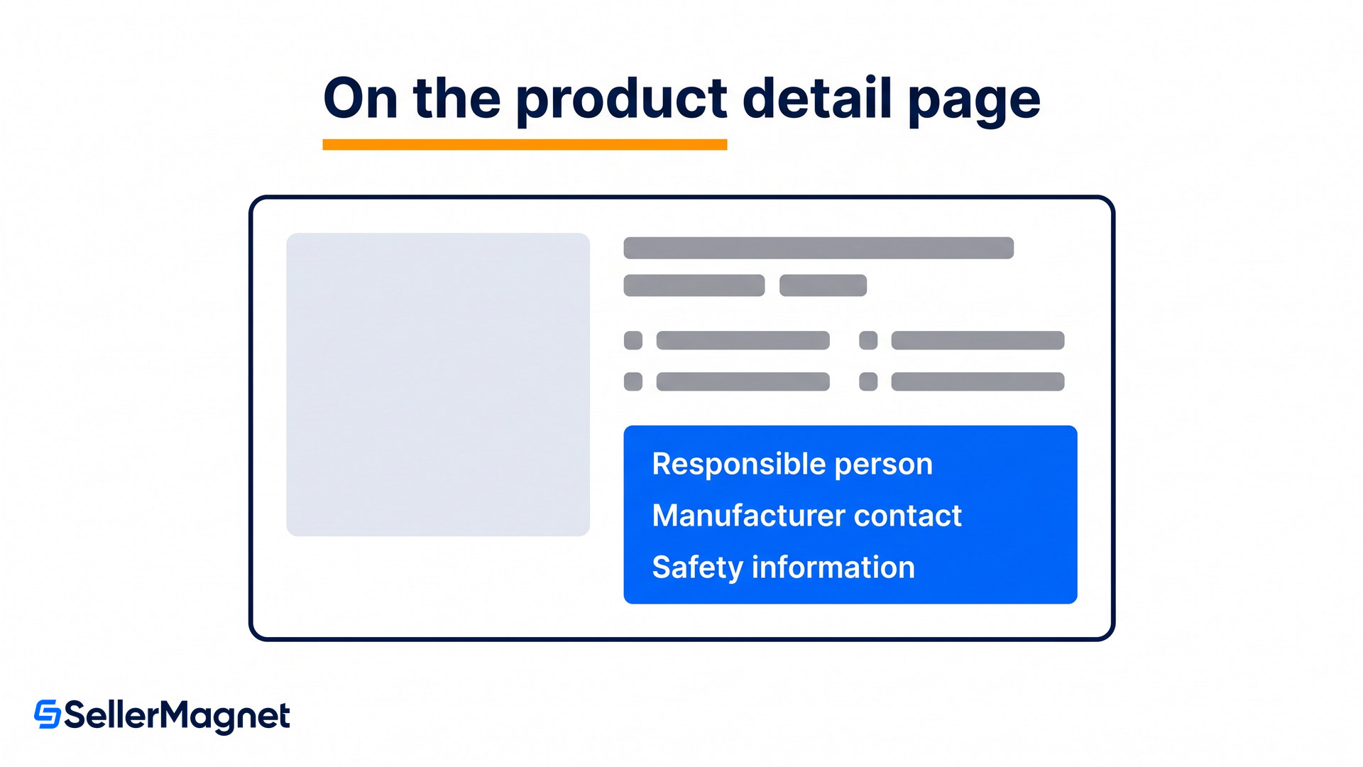 a product listing showing the compliance block with responsible person and manufacturer details