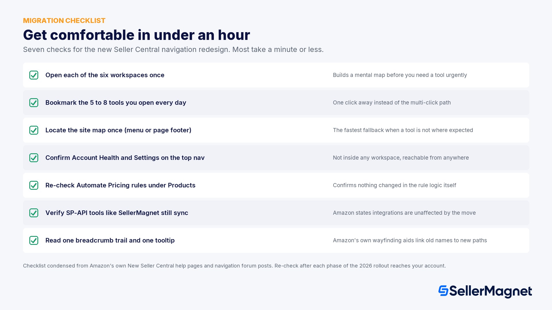 Migration checklist: get comfortable with the new navigation in under an hour