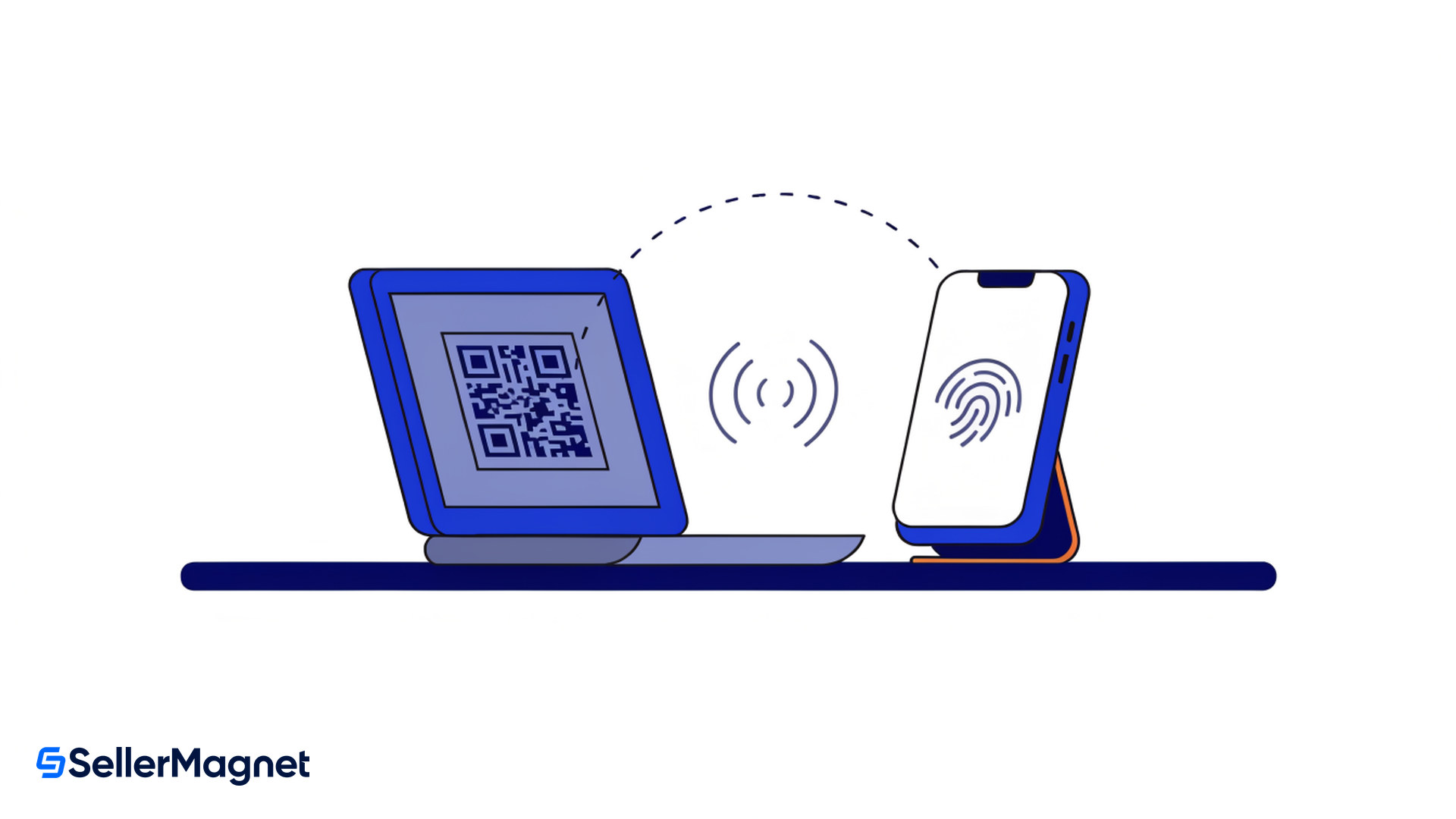 signing in with a passkey on a phone and a laptop